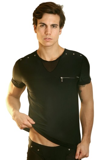 schwarzes Herren T-Shirt Open Spirit S von Look Me

