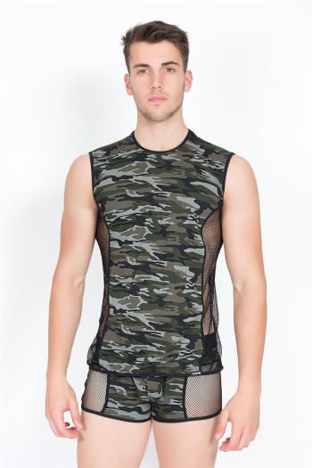 camouflage V-Shirt Military 58-77 S

