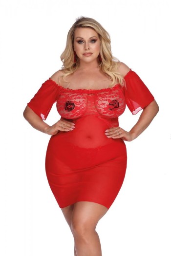 rotes Chemise AA052940 - XL/2XL

