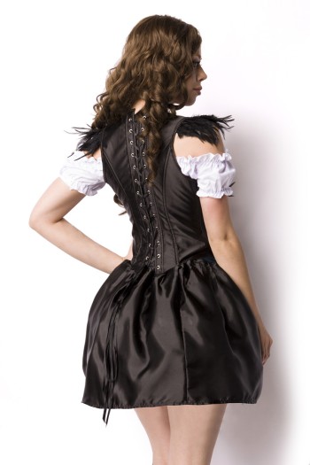 Atixo  Dirndl, türkis/schwarz, Größe S

