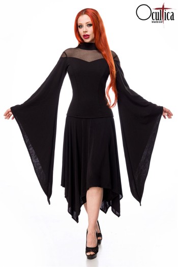 Ocultica Gothic Kleid, schwarz, Größe M

