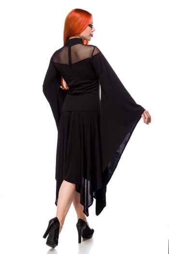 Ocultica Gothic Kleid, schwarz, Größe M

