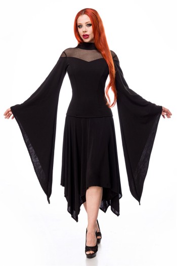 Ocultica Gothic Kleid, schwarz, Größe M

