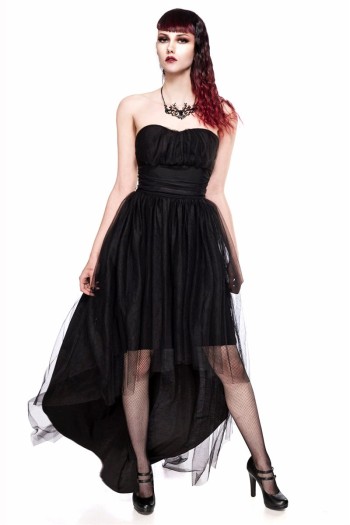 Ocultica Gothic Tüll-Kleid, schwarz, Größe S

