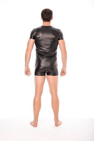 schwarze Wetlook T-Shirt 2008-81 von Look Me

