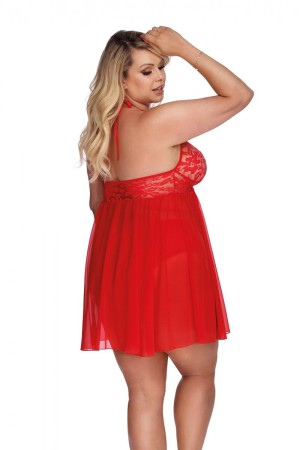 rotes Babydoll AA052973 von Anais Apparel Plus Size

