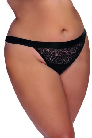 schwarzer Knickers mit Spitze AA053643 von Anais Apparel Plus Size

