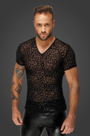 Leopard Flock T-Shirt H071 von Noir Handmade Alpha Collection

